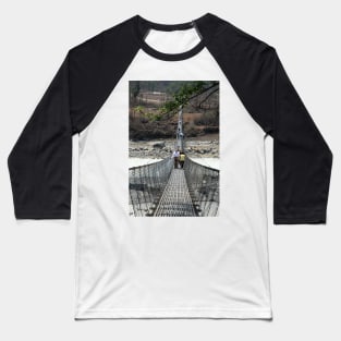 Pokhara Suspension Bridge Perspective Baseball T-Shirt